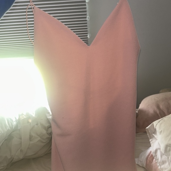 Brand new windsor double thin strap, open back, light pink mini dress, - Picture 3 of 7
